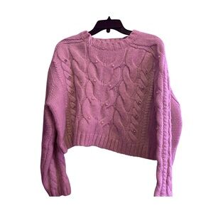 Primark white Crew Neck Cable Knit Sweater